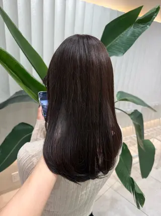 ミディアム カラー ショコラ🤎チョコ 🍫マロン🌰暗髪のヘアスタイル