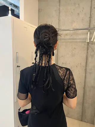 セミロング ヘアアレンジ eri kinjoのヘアスタイル