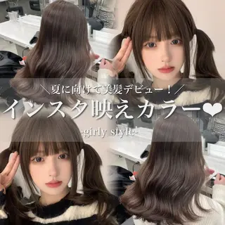 ロング ベージュブラウン /レイヤー /まなかのヘアスタイル
