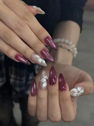 ネイル 🎀うかん 🎀チップ長さ出しのネイルデザイン