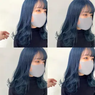 カラー エクステ ハイトーン 💭黒崎ハルカのヘアスタイル