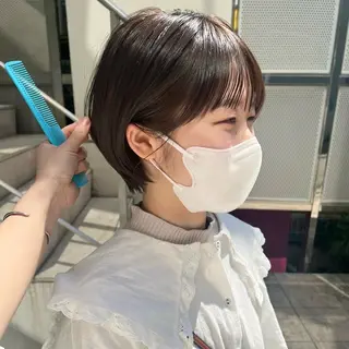 ショート カラー 🤍ブリーチなしカラ ー/渋谷/YUU🤍のヘアスタイル
