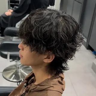 ショート パーマ メンズ 🐺ウルフ特化🐺 毛流れパーマ/Ryoのヘアスタイル
