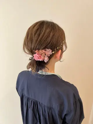 ミディアム ヘアアレンジ THINK SHOP sakiのヘアスタイル