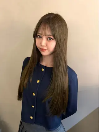 ロング カラー 💗渋谷/韓国/レイ ヤー顔周りSayaのヘアスタイル