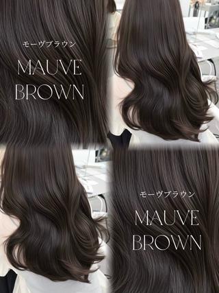 セミロング カラー 透明感カラー🩶 ×小顔カット難波のヘアスタイル