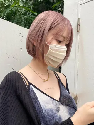 ショート カラー ヘアアレンジ 原宿🩵 ブリーチカラー優海のヘアスタイル
