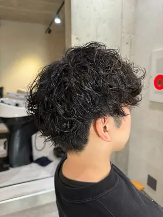 ミディアム パーマ メンズ CHIRU hair salonのヘアスタイル