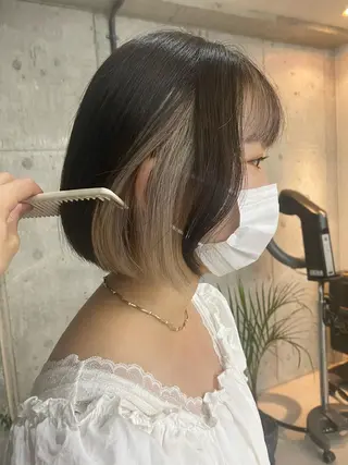 ショート 美髪矯正 韓国レイヤーのヘアスタイル
