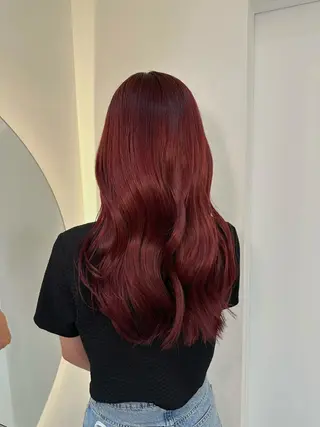 ロング カラー ヘアアレンジ 透明感カラー🩵 レイヤーカットYUIのヘアスタイル