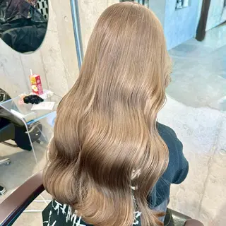 ロング カラー ヘアアレンジ ✨ブリーチカラー× 艶髪SUZU🛼🫧のヘアスタイル