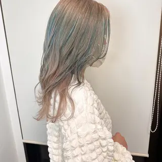 ミディアム カラー ブリーチカラー🫧 森　凪沙のヘアスタイル