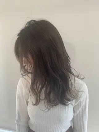 セミロング カラー パーマ ヘアアレンジ 加藤 綾華のヘアスタイル