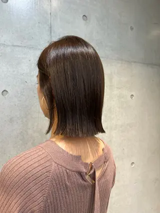 ショート カラー ヘアアレンジ ボブ艶モテカラー🫧 カリンのヘアスタイル
