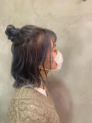 ミディアム カラー いぢち ちひろのヘアスタイル