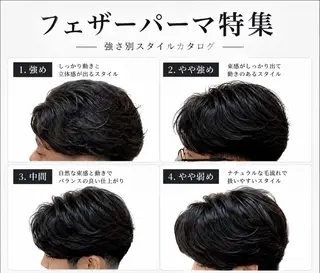 ショート パーマ メンズ 質感カット × 清潔 感カット　Hiroのヘアスタイル