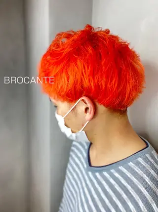 ショート カラー メンズ BROCANTE立川 karasawa.nのヘアスタイル