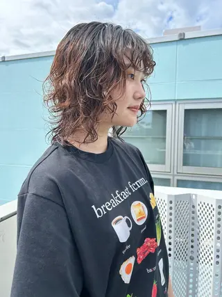 セミロング カラー パーマ 似合わせ⌇お洒落 カット⌇平野あみのヘアスタイル