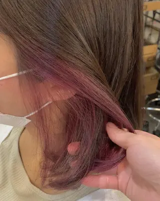 ミディアム カラー LoRE hair 四条河原町 西尾友里のヘアスタイル