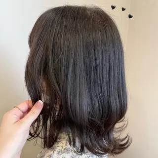 ミディアム カラー miyu♡̷̷ 韓国ヘア/顔まわりのヘアスタイル