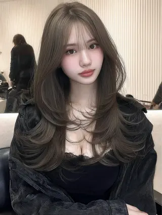 ロング 韓国風・透明感・艶髪 🩵Hanaka◝✩のヘアスタイル