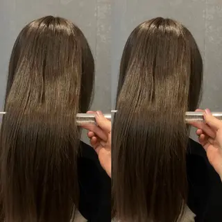 セミロング カラー み うのヘアスタイル