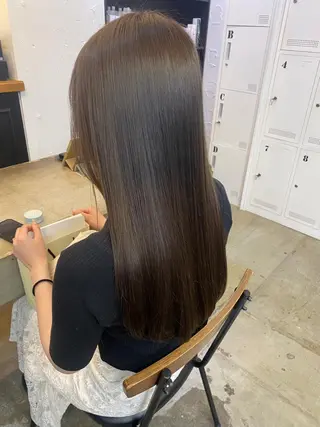 ロング カラー 🌷ラベンダーピンク 顔まわり🌷ねいろのヘアスタイル