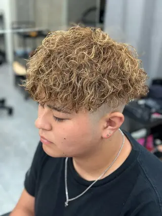 ショート パーマ メンズ メッシュパーマ支持率 ◎大宮/隼也のヘアスタイル
