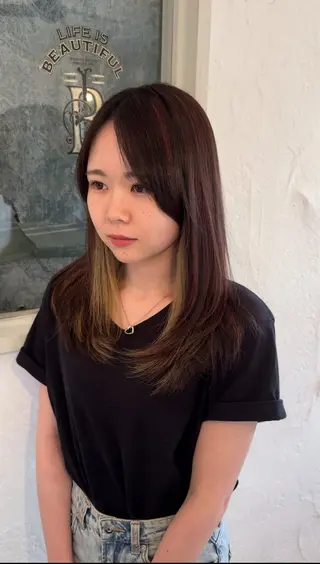 セミロング ⭐️カラー特化⭐️ 安達佑紀のヘアスタイル