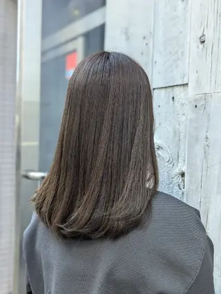 ロング 髪質改善＆白髪ぼかし カラー♡店長みやけ♡のヘアスタイル