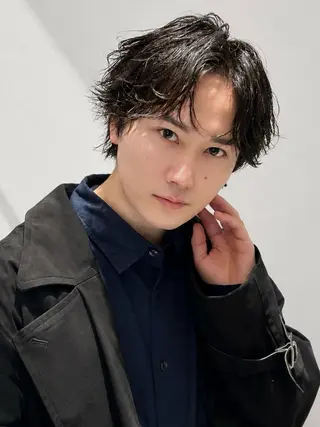 ミディアム カラー パーマ ヘアアレンジ メンズ メンズZina代表 田端 麗治のヘアスタイル