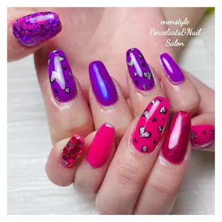ミディアム ネイル 🐾enen style 🐾のネイルデザイン