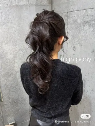 ロング カラー ヘアアレンジ ヘアセット/レイヤー 赤み消し/はるかのヘアスタイル