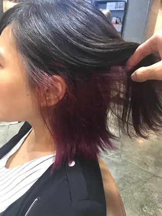 ミディアム カラー パーマ ヘアアレンジ メンズ キッズ ネイル マツエク・マツパ サロンドミルク 渋谷高比良のヘアスタイル