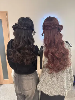 ヘアアレンジ ヘアセット/レイヤー 赤み消し/はるかのヘアスタイル
