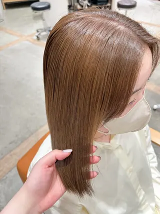 ミディアム カラー 💟艶カラー・トリー トメント/リサ🤍のヘアスタイル