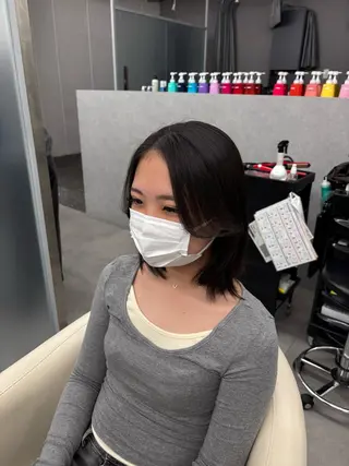 ミディアム 透明感カラー×顔周り mizuki🫧のヘアスタイル