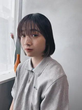 ショート カラー ボブパーマコテ巻き風 パーマNo1深江秀平のヘアスタイル