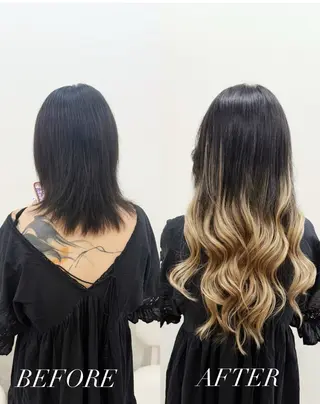 ロング エクステ＆カラー専門 羽エクステ　新大久保のヘアスタイル