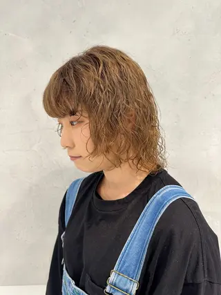 ミディアム パーマ パーマ/パーマ落とし /藤木舜太のヘアスタイル