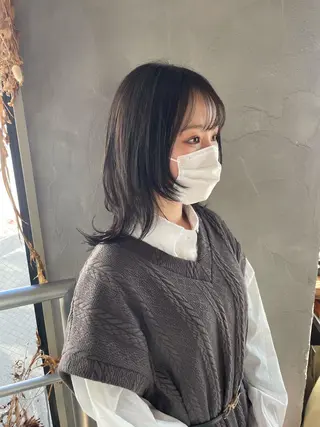 セミロング ウルフ レイヤー パーマ🪐MANAのヘアスタイル