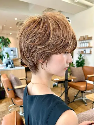 ショート カラー ⭐️銀座/ショート/ 艶カラー/りょうがのヘアスタイル