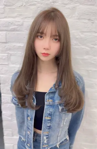 ロング カラー ヘアアレンジ 前髪顔まわりカット 🌈中村海聖のヘアスタイル