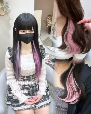 ロング カラー 新宿/Wカラー/エ クステ/hina🎀のヘアスタイル