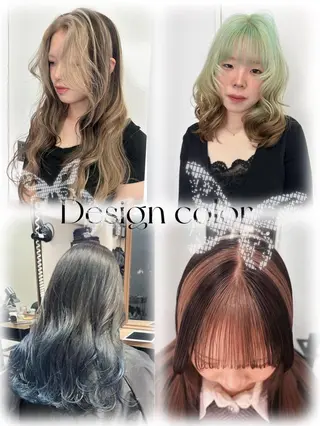 ロング カラー ひかりダブルカラー/ レイヤー/ボブパーマのヘアスタイル
