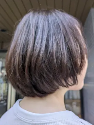 カラー ショート 大人女性カット/ヘア セット✨️片本🌸のヘアスタイル