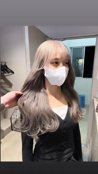 ロング カラー パーマ ヘアアレンジ メンズ 上品＆韓国風 🥀海心🥀のヘアスタイル