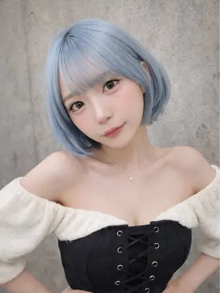 ミディアム カラー レイヤー/ウルフ ハイトーンhiroのヘアスタイル