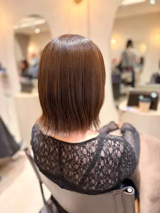 ミディアム カラー 菅原 渚のヘアスタイル