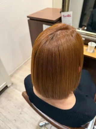 ミディアム 🌊艶髪•縮毛矯正• カラー🌊YUUKIのヘアスタイル